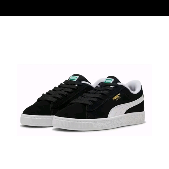 Puma Suede Jr. Sneakers - Black/White 355110-01 - Picture 5 of 8